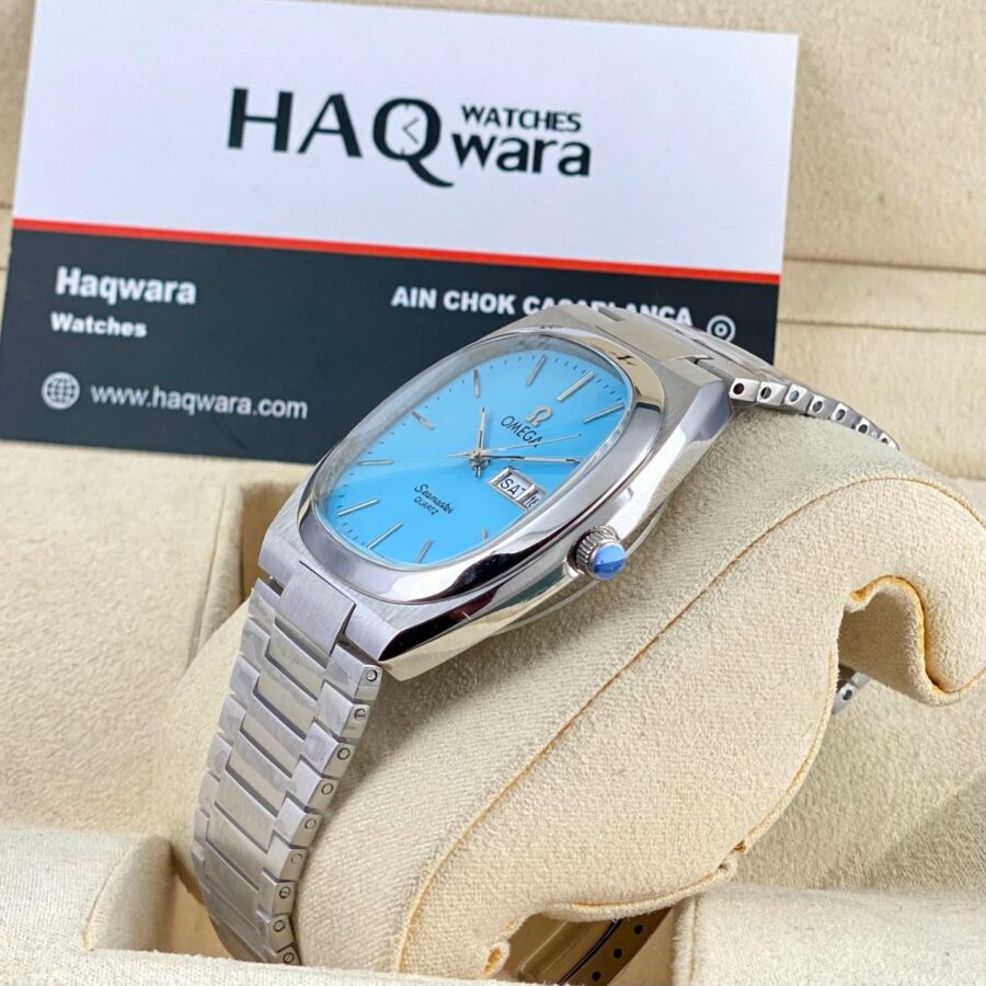 Omega Seamastr Day-Date Argenté Bleu Ciel