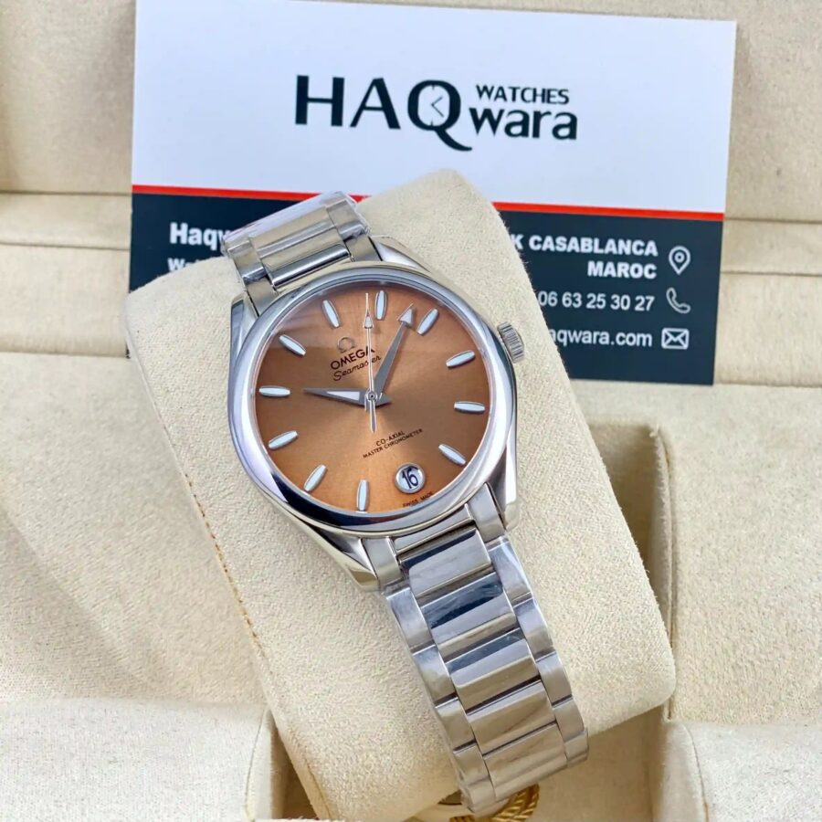 IMG-5318 Omega Seamaster Aqua Terra Argenté Marron Femmes
