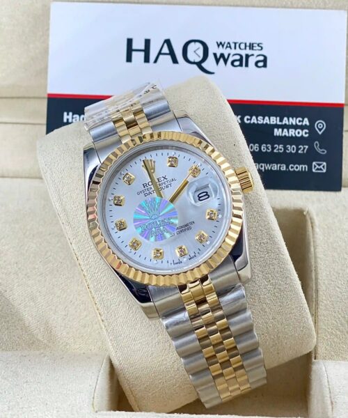 Date Just Argenté Dore Blanc Femmes