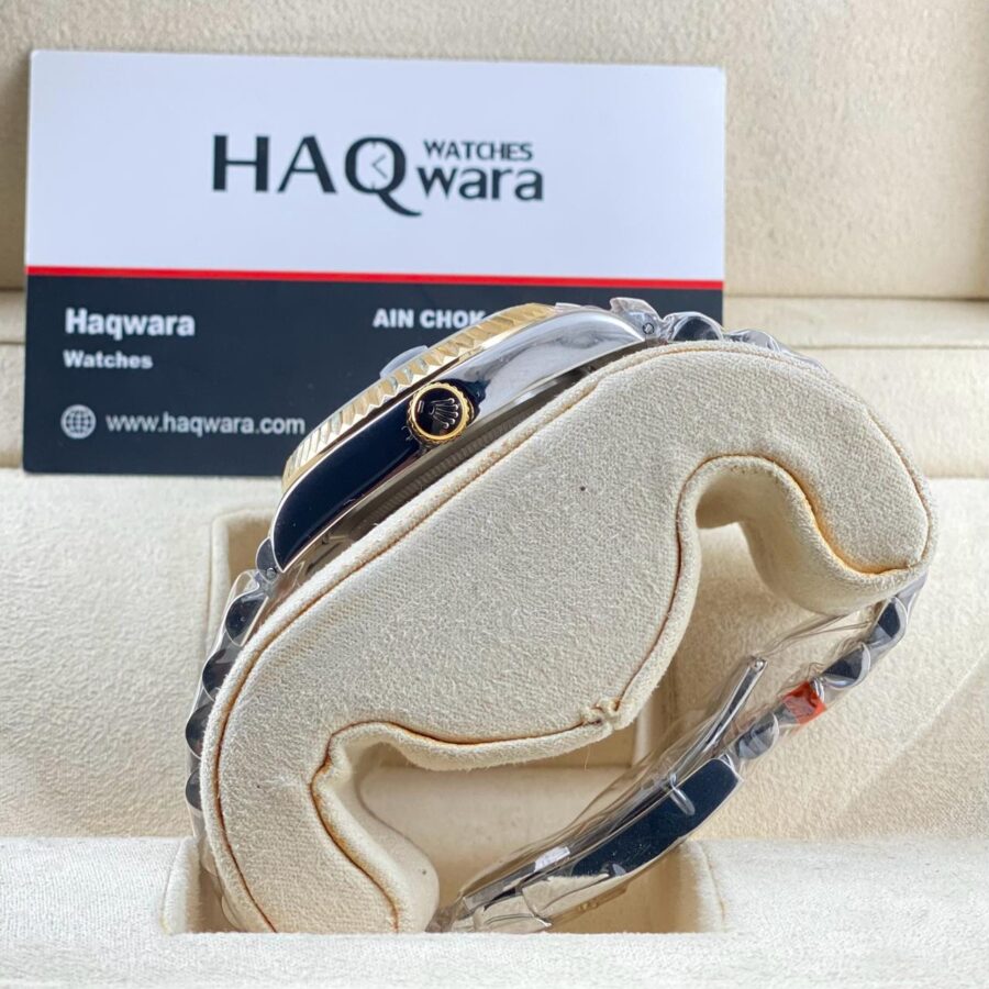 Date Just Argenté Dore Noir Pierres Femmes