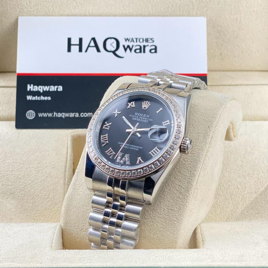 Date Just Argenté Noir Femmes