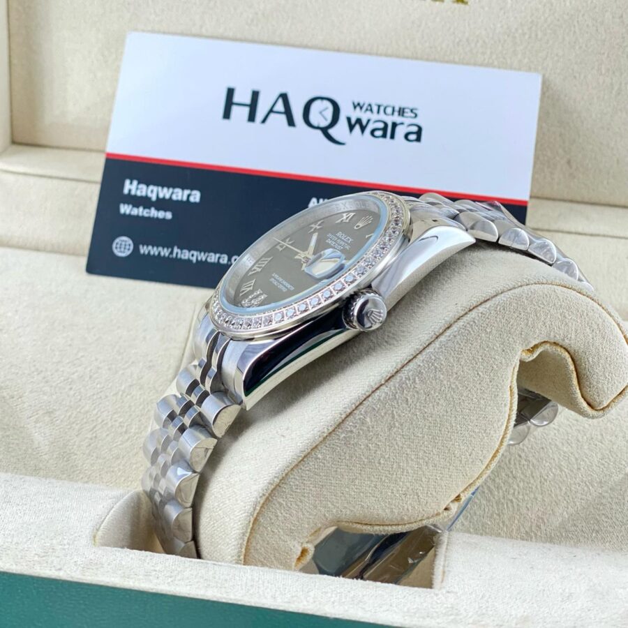 Date Just Argenté Noir Femmes