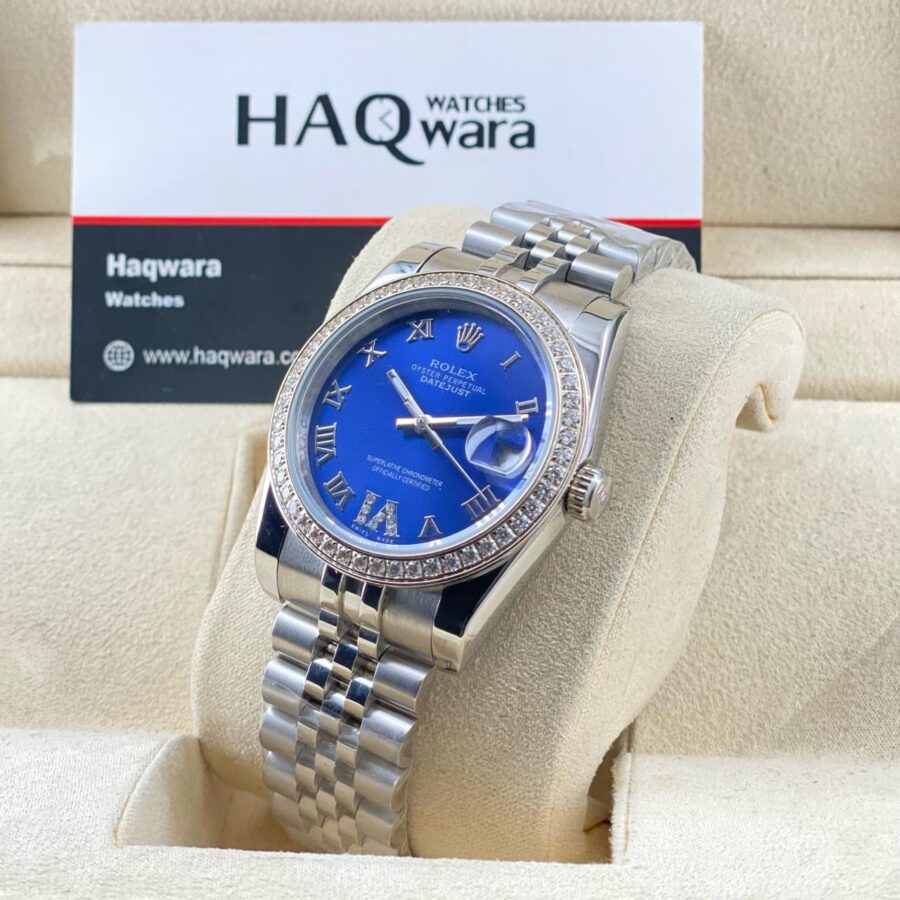 Date Just Argenté Bleu Femmes