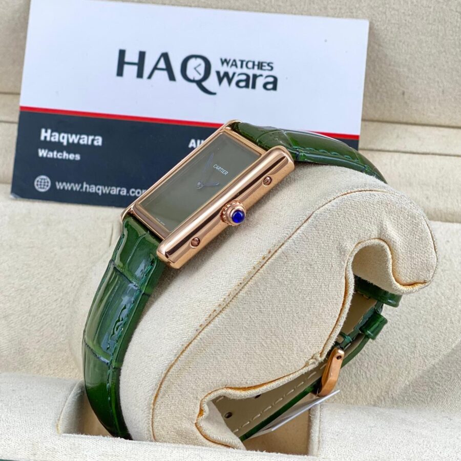 IMG-8592 Cartier Tank Rose Vert pour Femmes