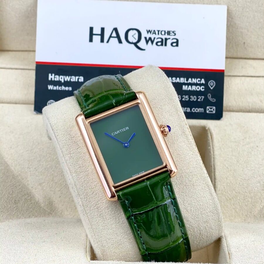 IMG-8595 Cartier Tank Rose Vert pour Femmes