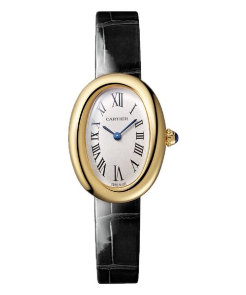 Cartier Baignoire Doré Cuire Noir Femmes