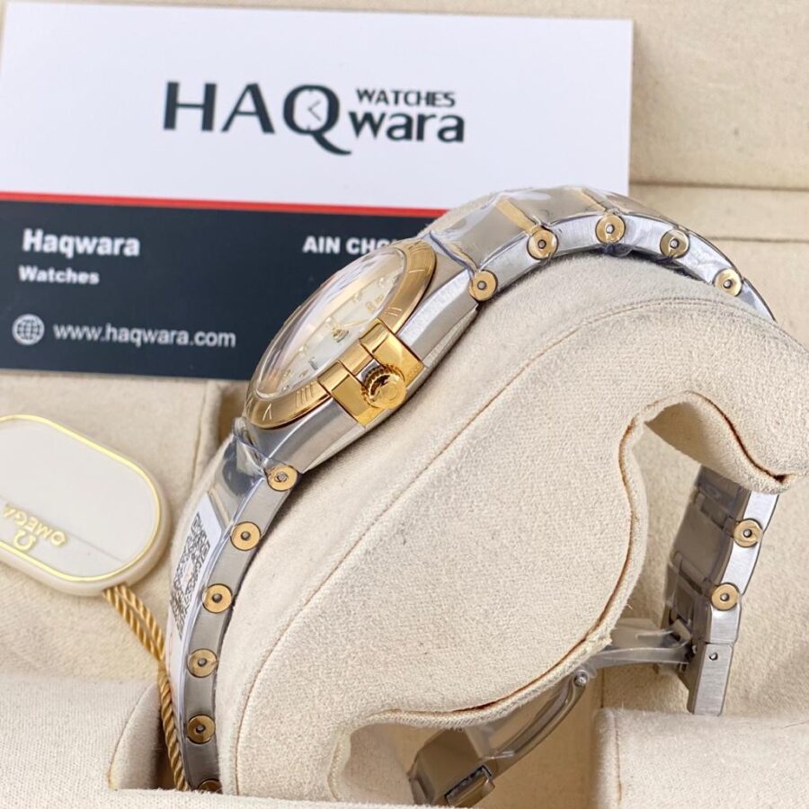 Oméga Constellation Argenté Doré Pierres