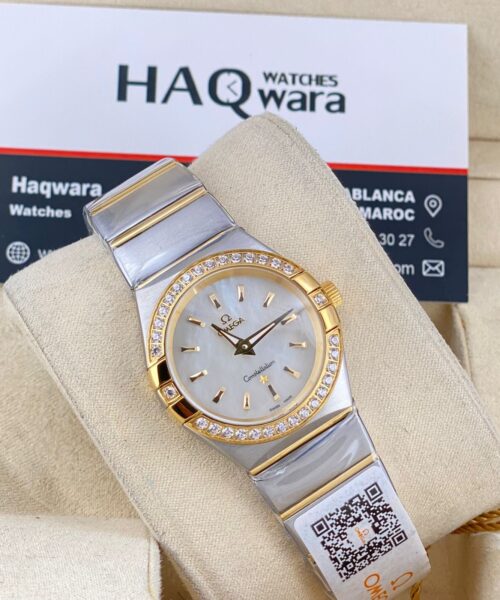 Oméga Constellation Argenté Doré Pierres