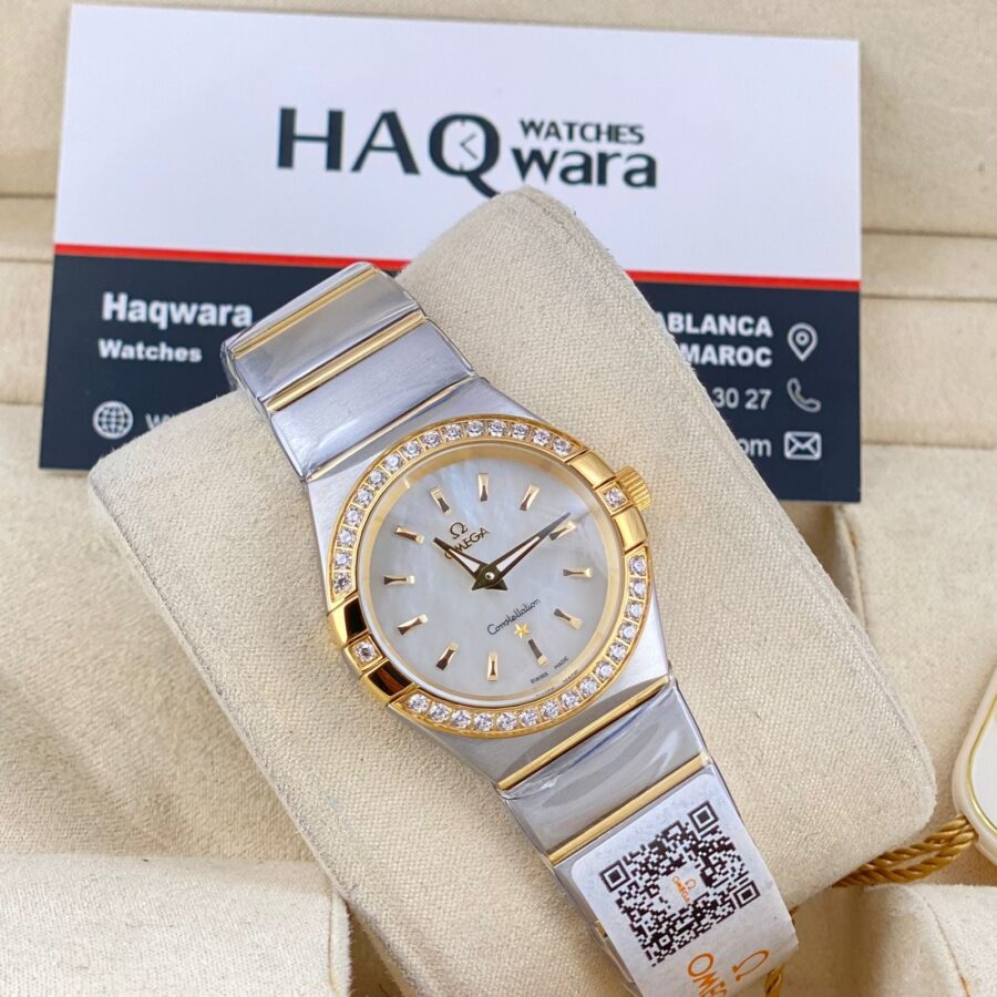 Oméga Constellation Argenté Doré Pierres