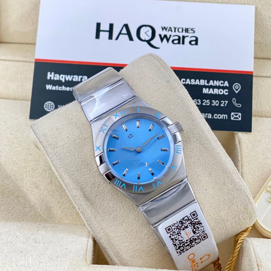 Oméga Constellation Argenté Bleu