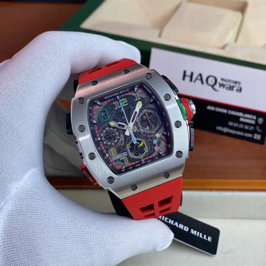 Richard mille RM 65-01 Argente Rouge Hommes